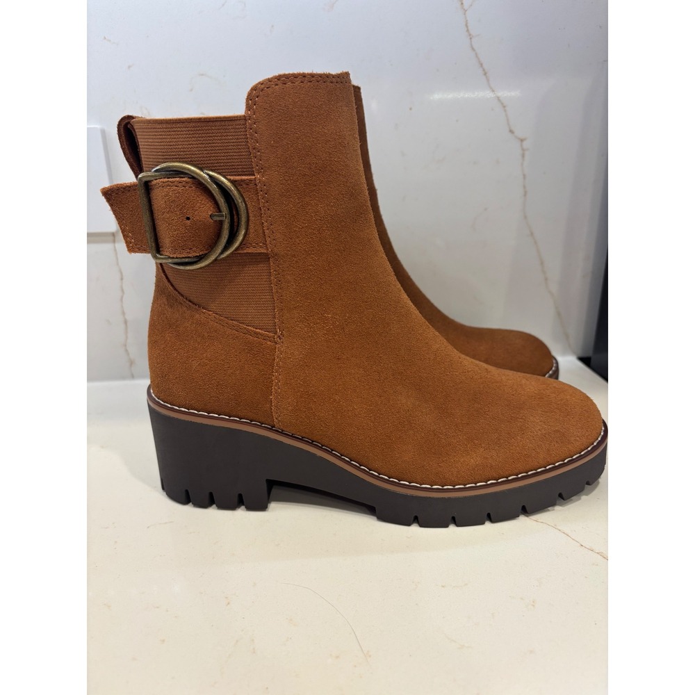 NEW Blondo 6.5 Dakota Waterproof Ankle Boot Women Cognac - Picture 2 of 12